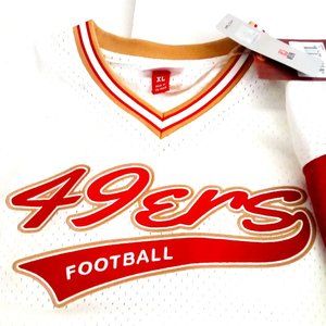 49ers Mitchell Ness XL rare 🏈Top Prospect mesh V neck San Francisco NFL New/Tag